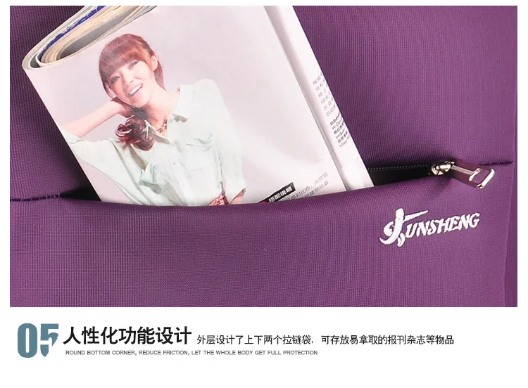 ZYJ Fabric Business Travel Airplane Rolling Luggages Men Women Suitcase Clothing Carry On Trolley Soft Luggage (13)