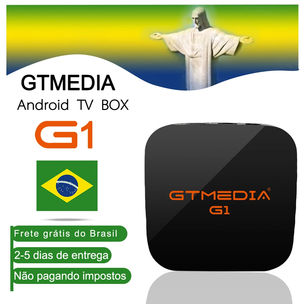 GTMEDIA G1 Android 7.1.2 Amlogic S905W Корабль из Бразилии 1 ГБ/8 Гб 4K ТВ коробка 2,4G wifi LAN HDMI Поддержка IPTV YouTube телеприставка