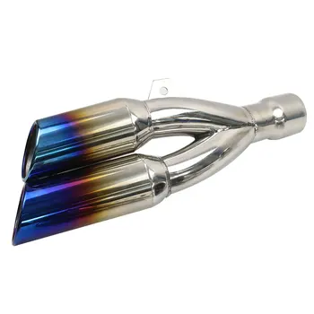 

Vehemo Dual Hole Stainless Motorcycle Exhaust Motorcycle Refit Db Killer Colorful Pipe for Yamaha Suzuki