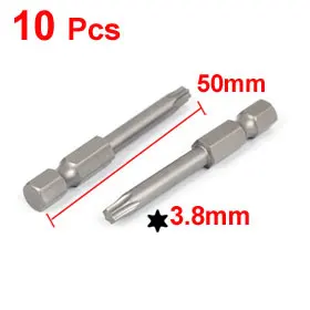 Uxcell 1/4 &quotшестигранный хвостовик T20 Магнитный S2 Torx отвертка 50 мм Длинный серый 10