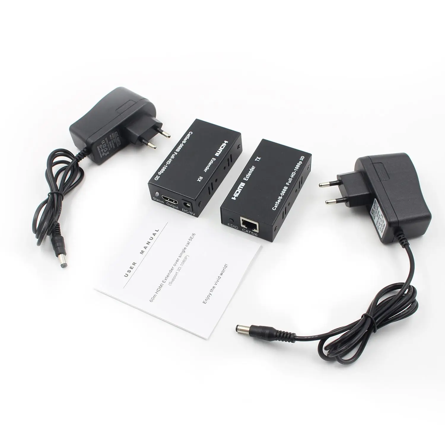 HDMI удлинитель сетевого кабеля ретранслятор через один разъем Cat5E/6 RJ45 EU|Кабели HDMI|