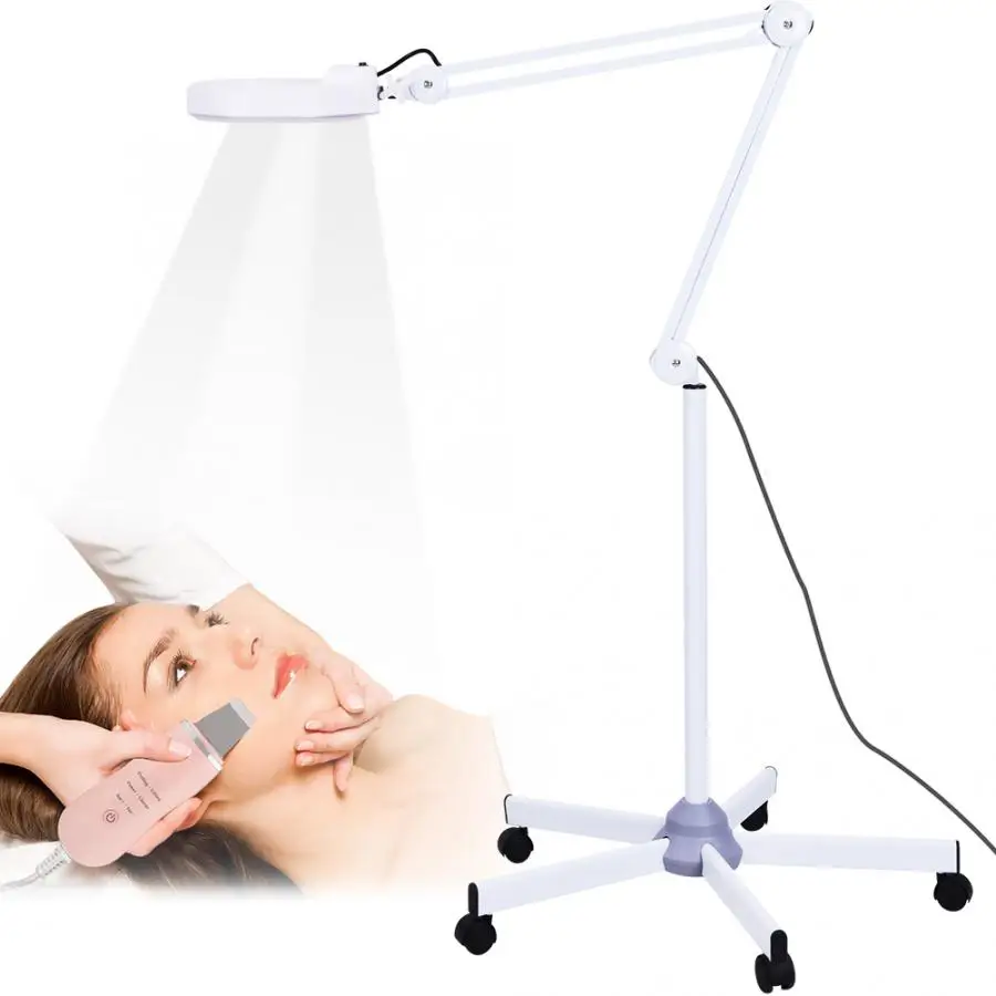

Beauty Lamp 5X Magnifying Floor Makeup Lamp 360 Rotation Cosmetic Tattoo Manicure Light Magnifier Facial Care Tool