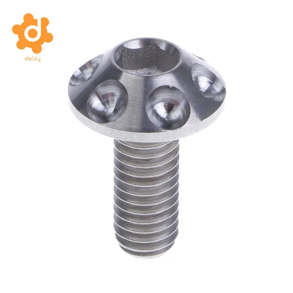 M6 x 15 License Plate Frame Titanium Bolt Screw for Motorcycle Car Auto