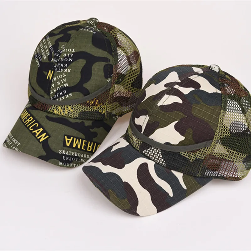 Optimlayh Children Cap Army Color Camouflage baseball cap Mommy & Me Caps Hats for men Dad hat Hip hop Cat Sunhat HT19001