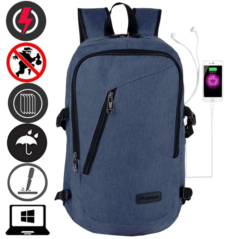 

Brand Man Laptop Backpack Usb Charging Computer Backpacks Casual School Bags Large Male Business Travel Bag rucksack mochila