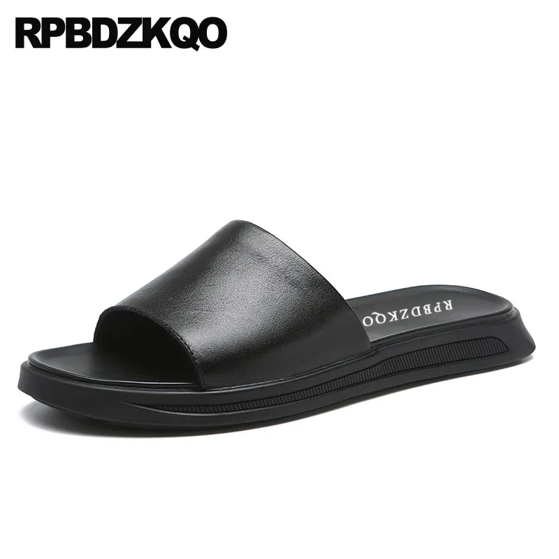

waterproof shoes slip on slippers black water famous brand casual leather slides breathable mens sandals 2019 summer outdoor