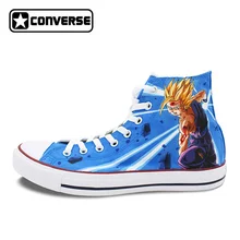Аниме Dragon Ball Гохан Супер Saiyan Converse All Star Для женщин Мужская обувь пользовательские Дизайн ручной росписью обувь мальчики девочки кроссовки