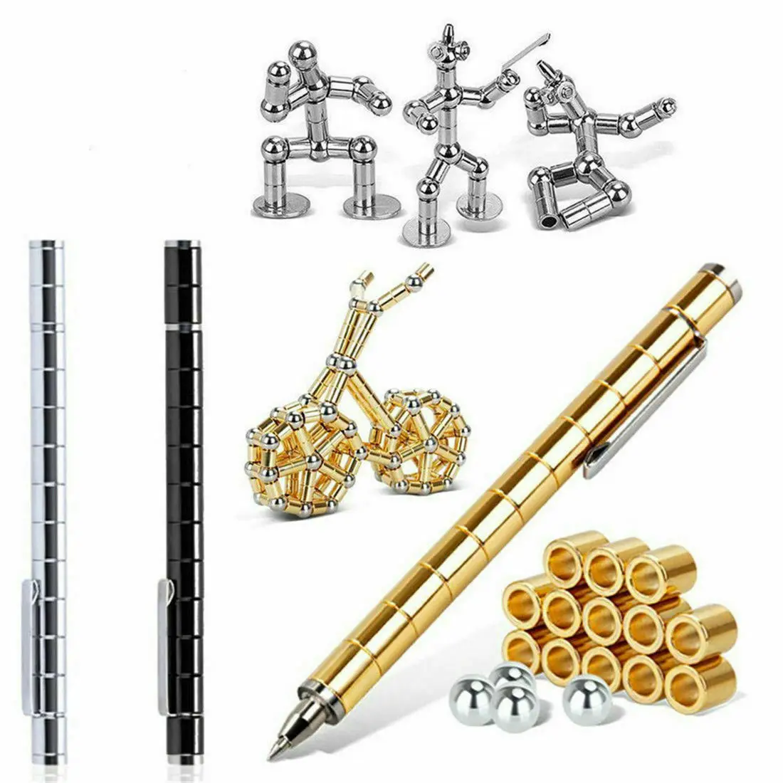 

Modular Polar Pen Magnetic Magnets Ball Touch Pen With 12 Steel Balls in box Adult TOY Gift Hot