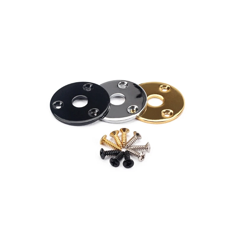 

Metal Round Jack Plate Output Plug Socket for Electric Guitar Bass Parts