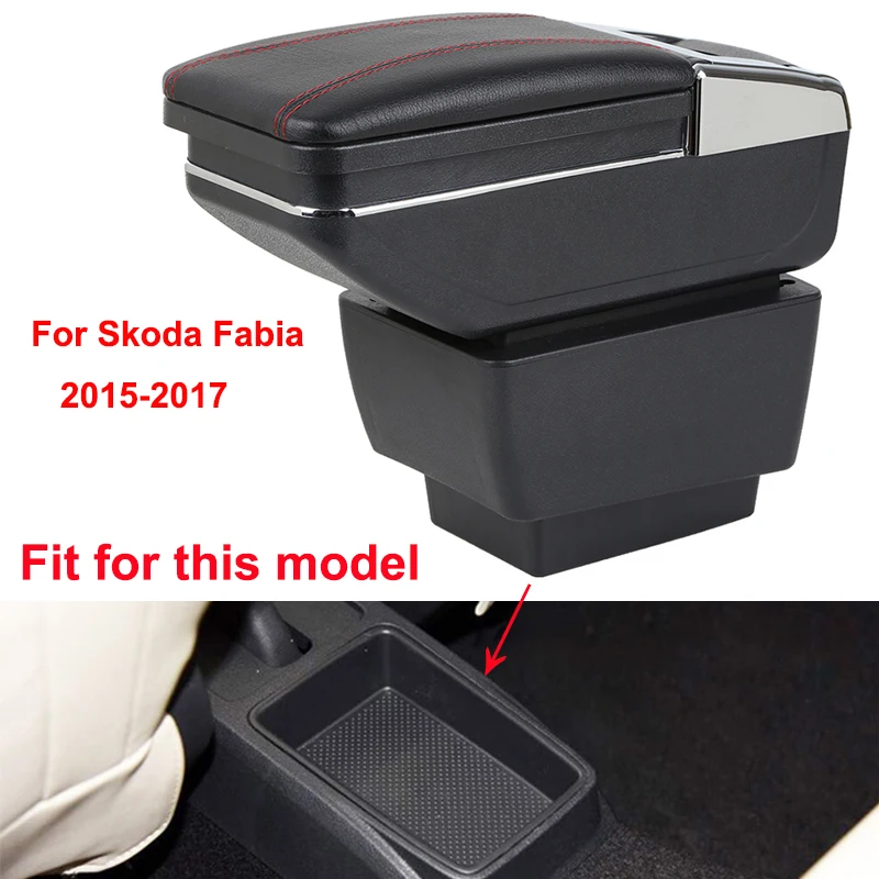 Для Skoda Fabia 2- автомобильный подлокотник коробка центральный магазин содержимое коробка подстаканник интерьер автомобиля-Стайлинг украшения Аксессуары