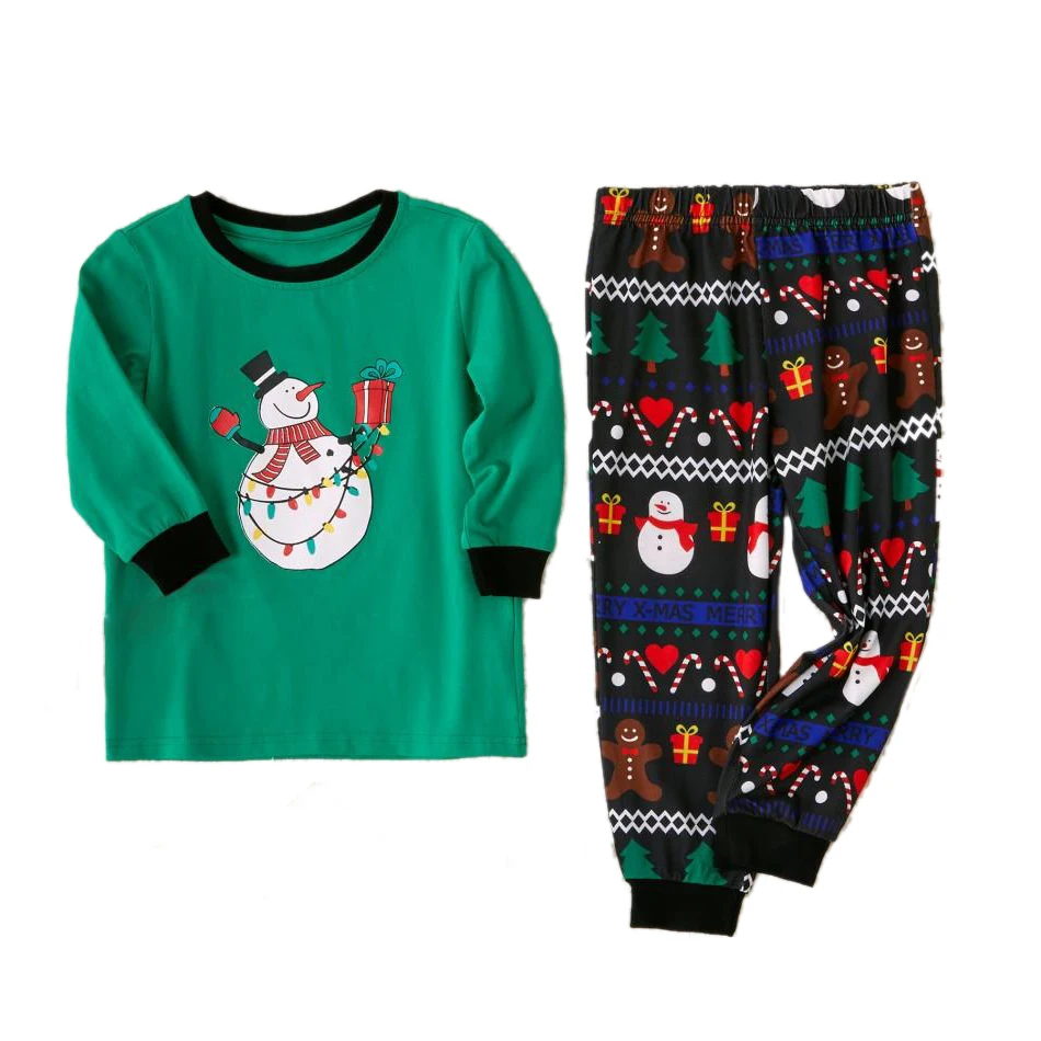 Рождественский комплект пижам в клетку с буквенным принтом