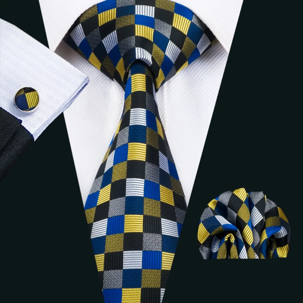 Barry.Wang Men`s Classic Tie 12 Styles Geometric Silk Jacquard Woven