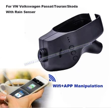 Car DVR Camera Video Recorder WiFi APP Manipulation Novatek 96655 IMX 322 Dashcam For Volkswagen Skoda/Passat With Rain Senser
