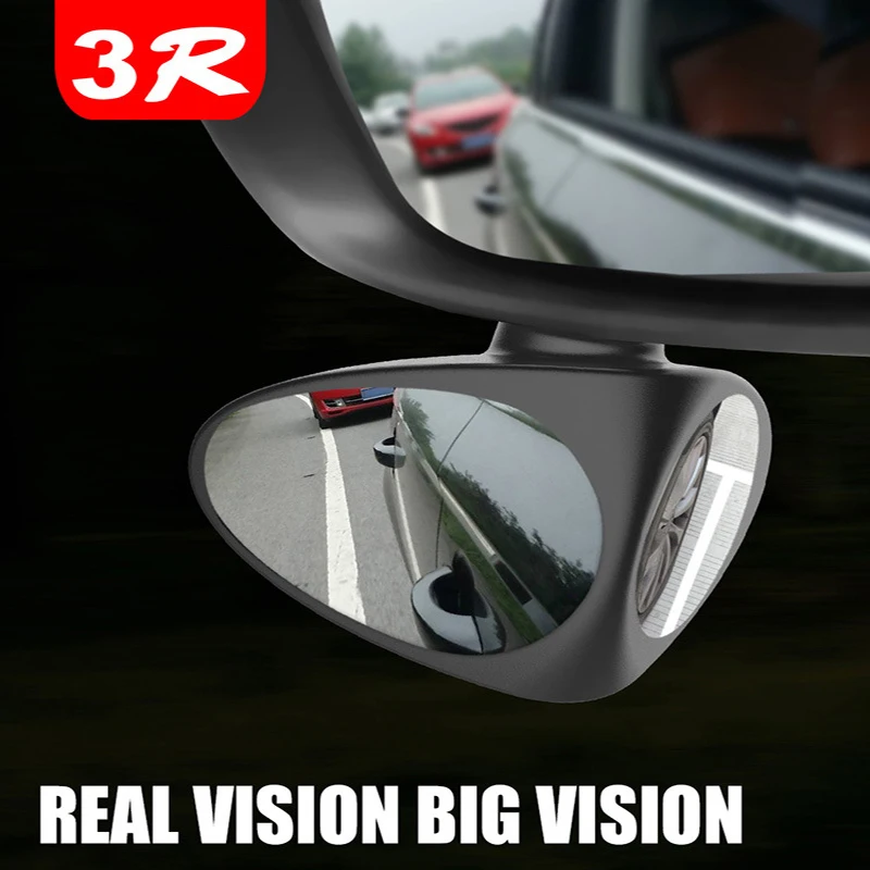 

1 pcs 360 Rotation Adjustable Car Rear View Blind Spot Mirror Convex Rear View Mirror Framless Blind Spot Mirror Car Styling