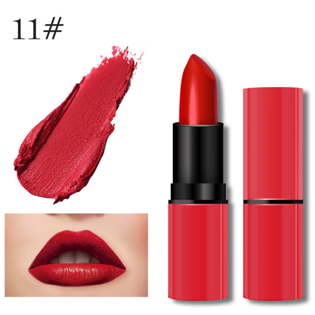 New Lipstick Matte Waterproof Velvet Lip Stick 8 Colors Sexy Red Brown Pigments Makeup Matte Lipsticks Beauty Lips