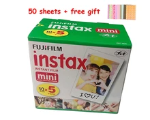 50 peças folhas fujifilm instax mini filme para mini liplay 11 9 8 7s 25 70 90 câmera instantânea mini link pinter branco borda foto papel