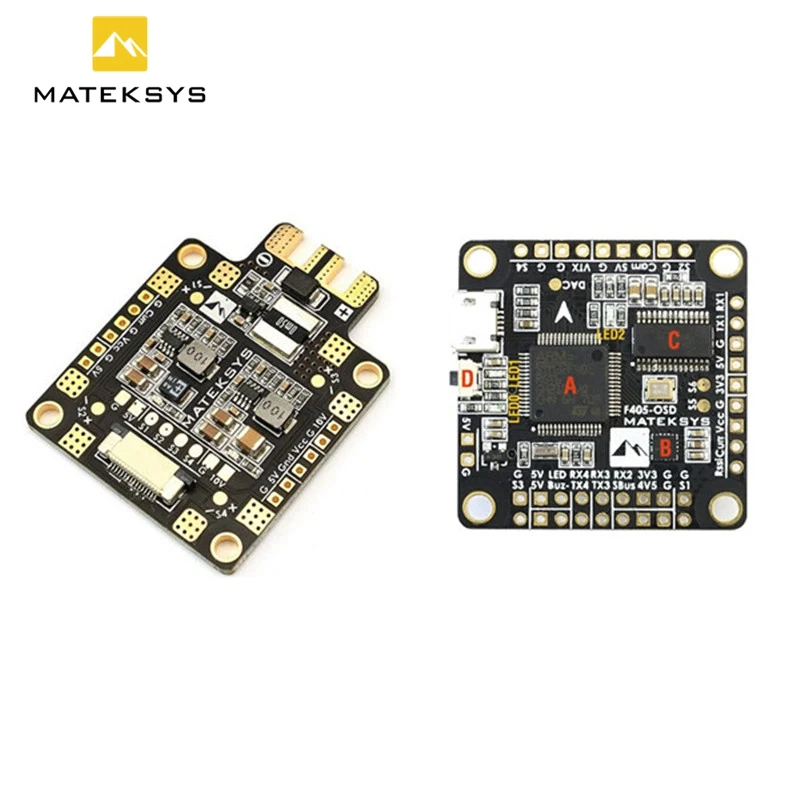 

Matek F405-OSD BetaFlight STM32F405 Flight Controller + Matek FCHUB-6S Hub Power Distribution Board PDB for RC Racing Drone