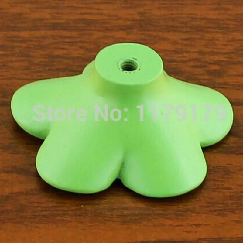 10 قطعة/الوحدة شحن مجاني غرفة الأطفال الكرتون زهرة راتنج سحب درج خزانة أثاث مقبض