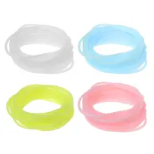 20 шт./партия неоновые, флуоресцентные светящиеся браслеты, браслет на резиновой резинке, браслеты унисекс, яркие, Горячие