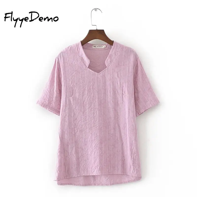 

Plus Size T Shirts 2019 Summer Clothing For Women Casual Loose V Neck Short Sleeve Solid Oversized Tee Lady Big Size T-shirt