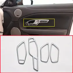 4 шт. серебристый АБС пластик Кнопка Подъема Окна рамка Крышка отделка для Land Rover Range Rover Evoque 2012-2015 автомобильные аксессуары для RHD