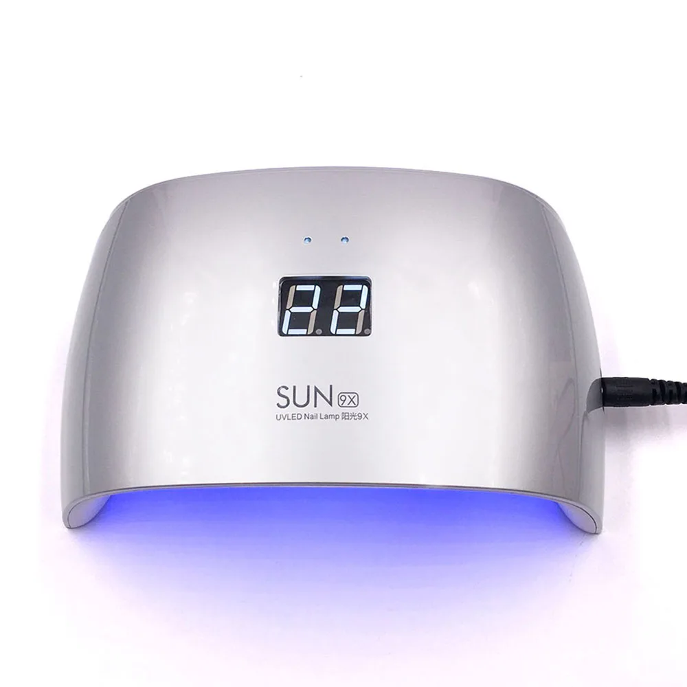 New Arrived SUN9X 18W Quick Dry LED UV Nail Dryer,9 pcs LED Nail Curing Lamp For UV Gel Polish