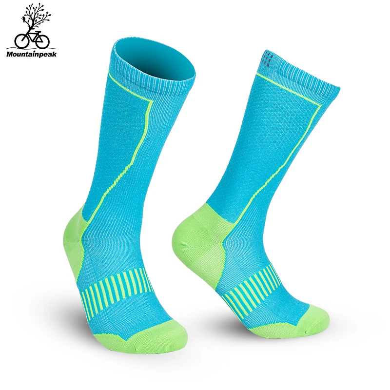 Mountainpeak, длинные носки без пятки для мужчин и женщин, для бега, марафона, футбола, спорта, дышащие дезодорирующие велосипедные носки