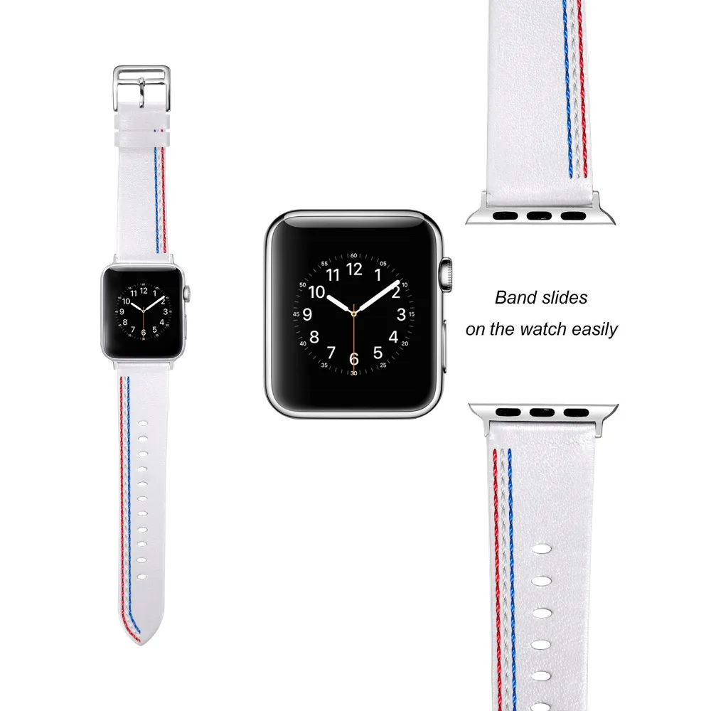 Genuine Leather Watchband For Apple Watch Band 1/2/3/4 Series Wristband Bracelet iwatch 38mm/42mm/40mm/44mm Replacement Strap Genuine Leather Watchband For Apple Watch Band 1/2/3/4 Series Wristband Bracelet iwatch 38mm/42mm/40mm/44mm Replacement Strap