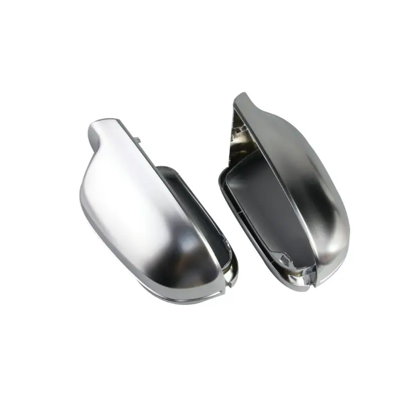 

2x Matt Chrome ABS Side Mirror Cover Caps Shell Housing for Audi A3 A4 A5 B8.5