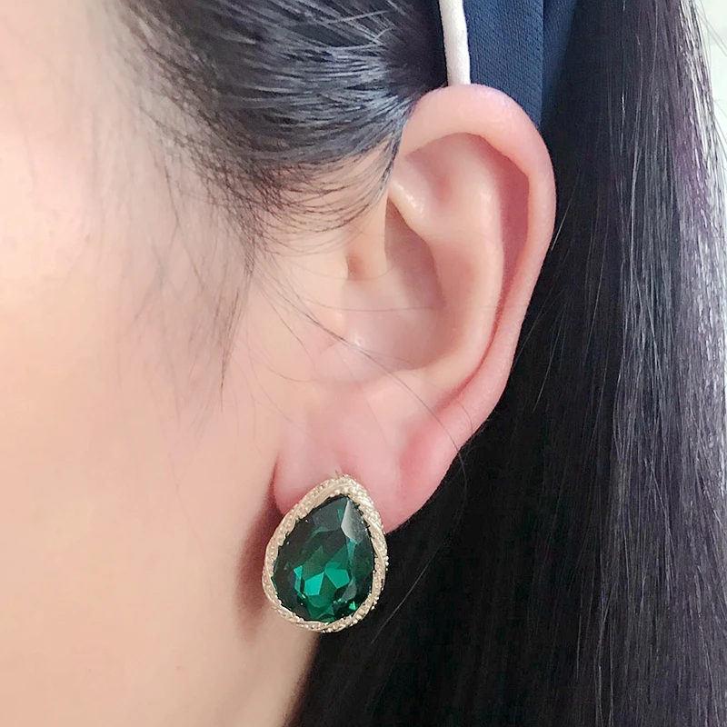 

Free Shipping Fashion Teardrop 3 Colors Clip Earring