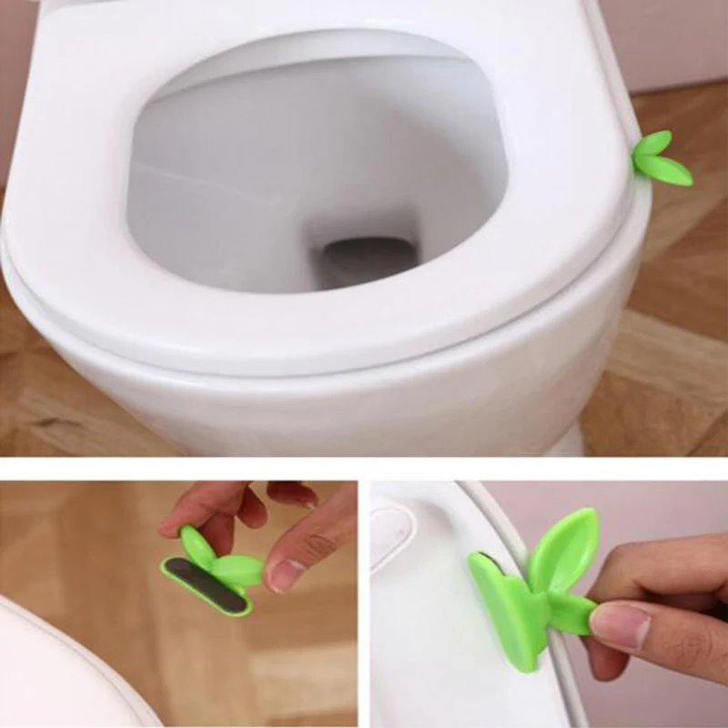 New! More Clean! Green Leaf Toilet Lid Lifting Device Sitting Bathroom Accessory Toilet Cover