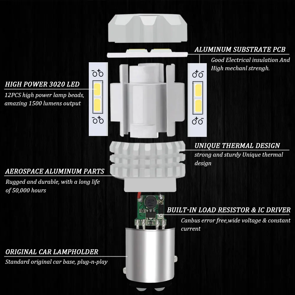 BMT аксессуары для авто Canbus 1157 светодиоды led светодиодные лед лампы для авто BAY15D W21/5W W21 5W габариты лампочки для авто проектор 12V LED сигнал заднего хода стоп сигнал повторитель поворота ходовые огни дхо