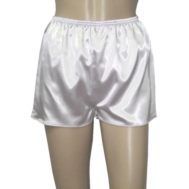 Women Imitated Silk Shorts Underpants Satin Elastic Waist Casual Hot