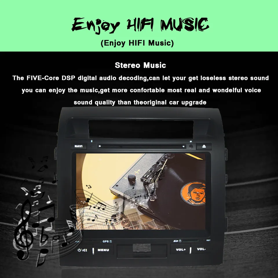 Top 4G RAM Octa Core Android 9.0 Car DVD Player for Toyota Land Cruiser LC200 2008-2013 GPS Navi Radio Bluetooth Remote FM radio 8