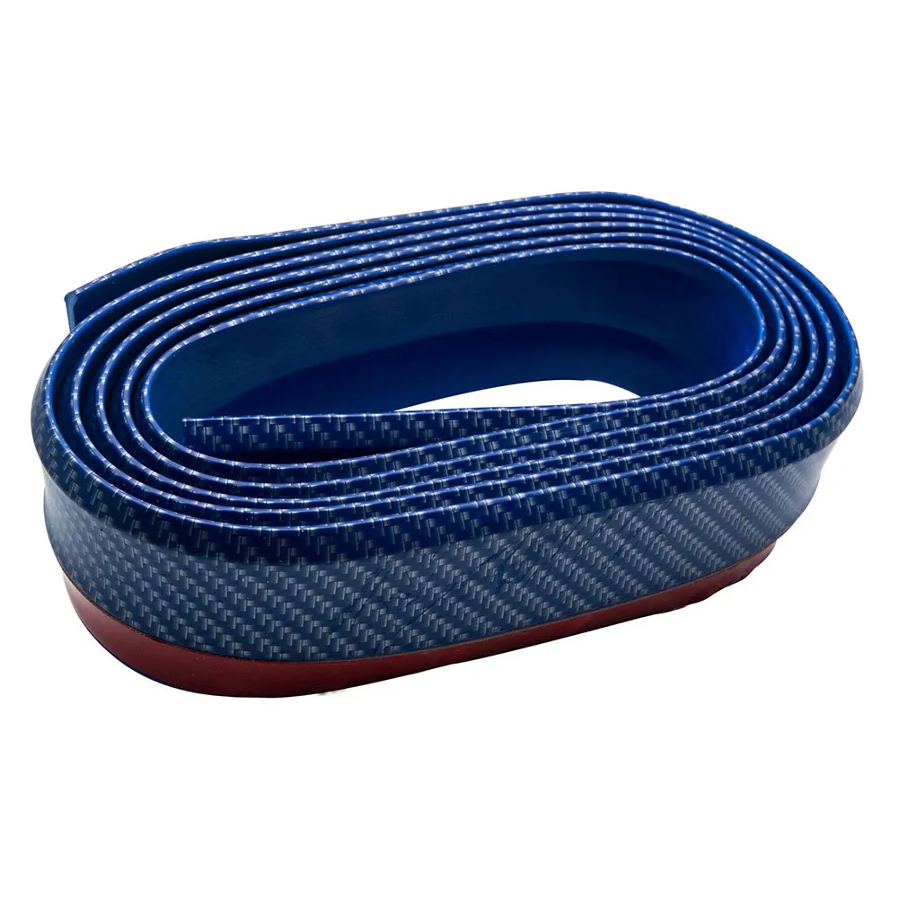 2.5M Universal Car Front Bumper Lip Rubber Protector Carbon Fiber Car Exterior Sticker Lip Skirt Protector Car Bumper Strip