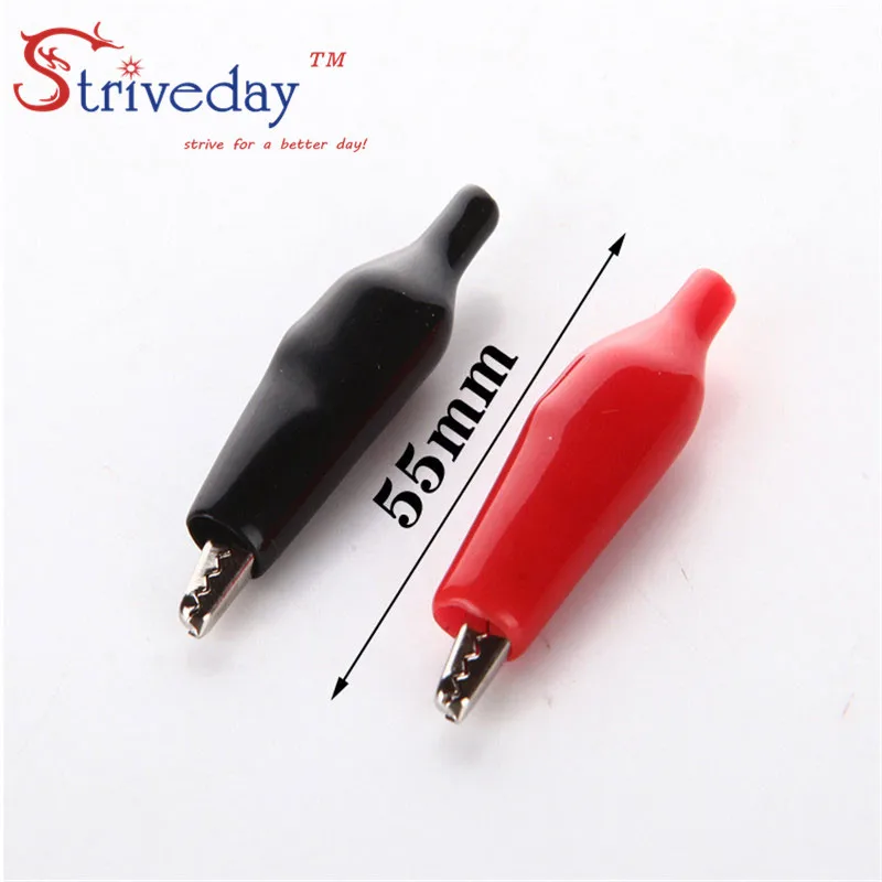 

10pcs Red Black large 45mm Environmental protection Alligator clips Power Test clip Sheath clip