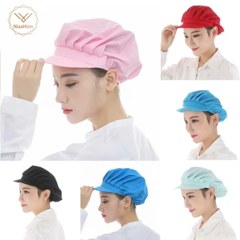 

New ladies scrub Medical Nurse Cap Cotton Breathable Surgical Scrub Hats for Women Dentist Work Hats nurse cap Breathable cotton