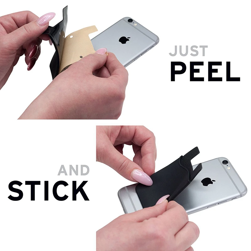 Sale 500pcs/lot Customized Logo 3M Silicon Wallet Cell Phone Sticker Card Holder Back Smart Wallet for Cell phone Phone Accessory 1