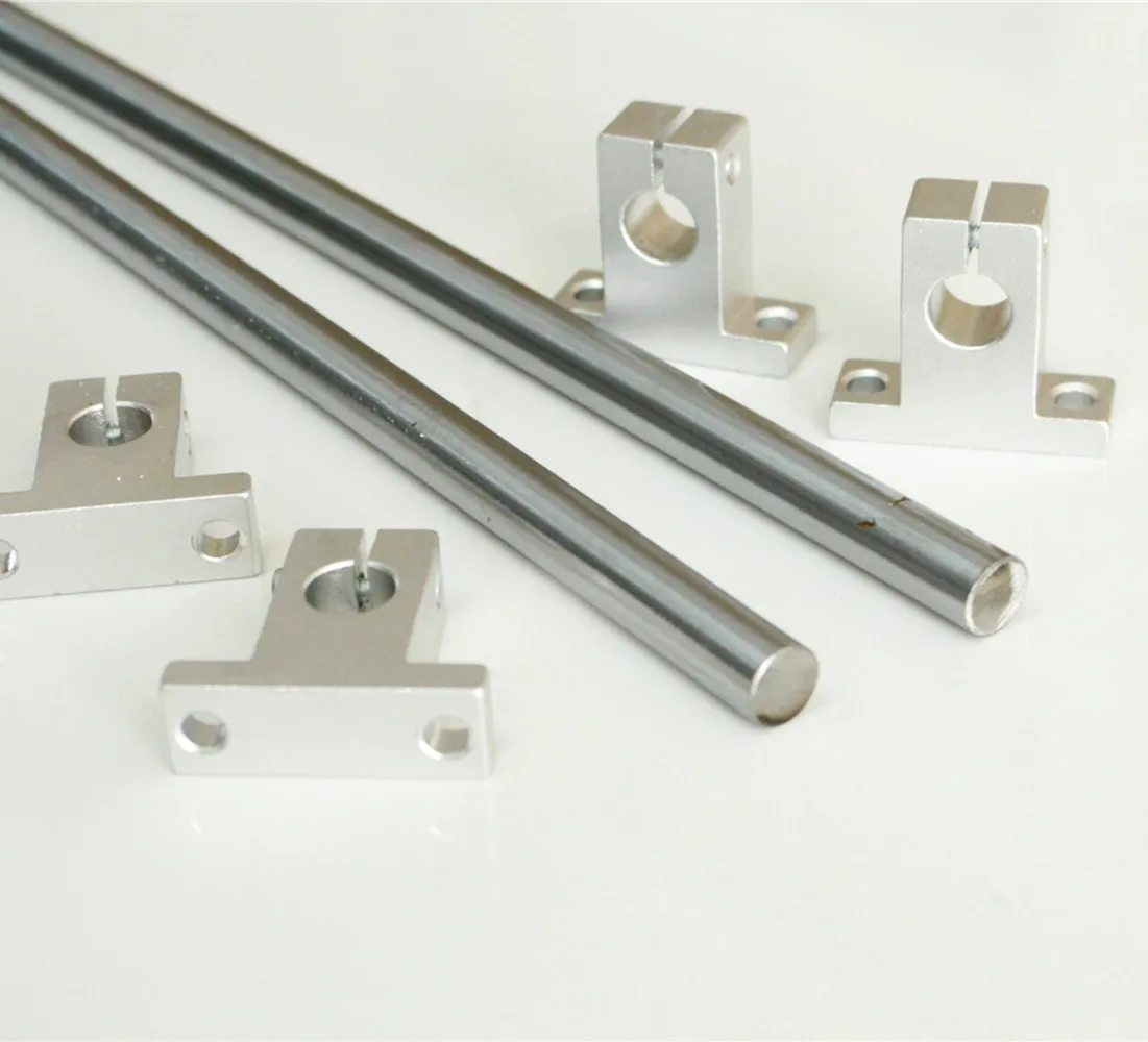 

2Pcs Cylinder Rail Linear Shaft Optical Axis OD 10mm x 300mm/400mm + 4Pcs SK10 Linear Rail Shaft Support