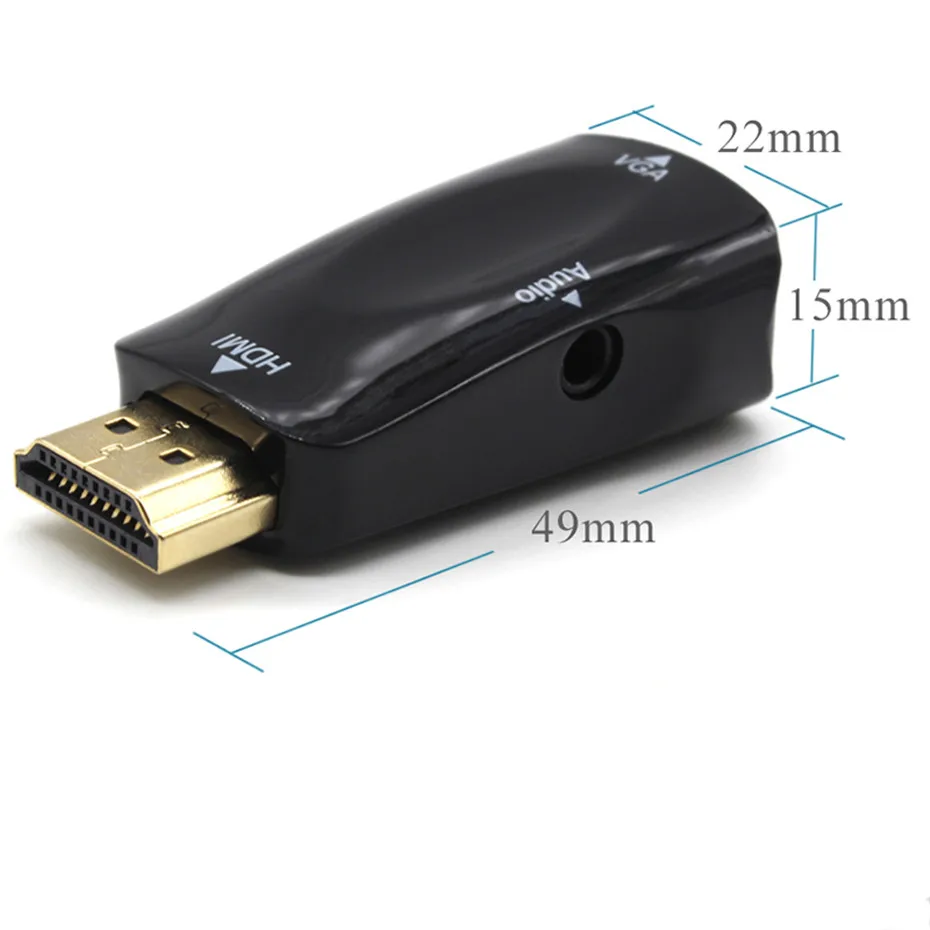 Basix HDMI в VGA Кабель-адаптер конвертер с аудио кабель мужчин и женщин для ПК ноутбук планшет поддержка 1080P HDTV адаптер