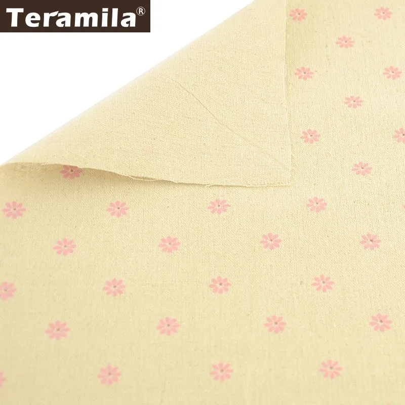 Teramila ручная роспись хлопок лен холст ткани метров с цветочным принтом Telas толстые Tissu DIY диван шторы скатерть подушка