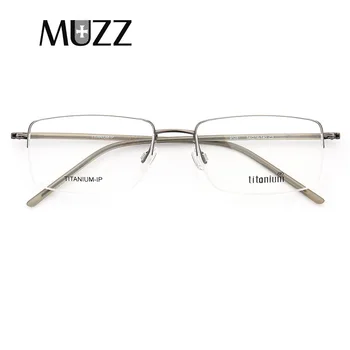 

MUZZ Brand Top Quality Slim Ultra Light Eyeglasses Pure Titanium Men Myopia Glasses Frames