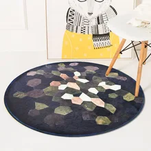 Европейский геометрический круглый ковер в скандинавском стиле для гостиной, компьютерное кресло, Детская игровая палатка, напольный коврик, коврик для гардеробной