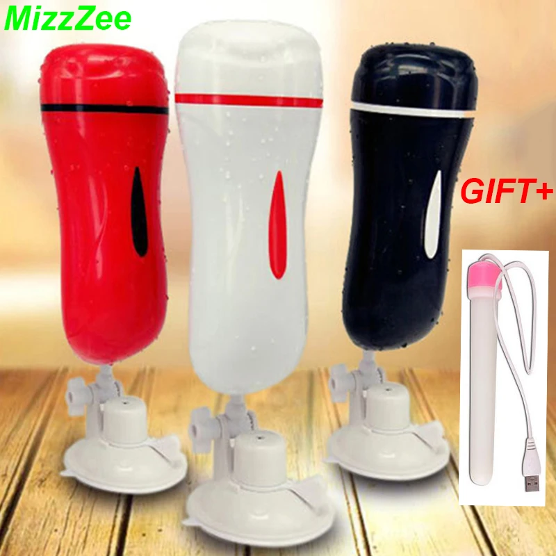 Vagina anal masturbation cup Vagina real pussy Penis pump Blowjob Vibrator Male Mastrubator for man masturbardor masculino 6