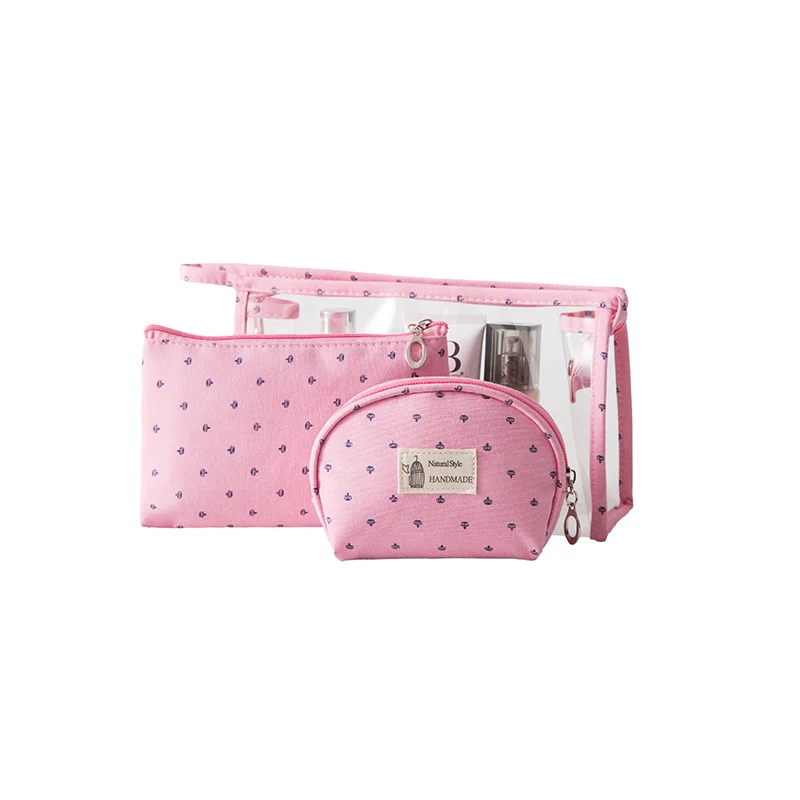 

3pcs/set Multi-function Transparent PVC Cosmetic Bag Travel Portable Large Capacity Washing Bag Hand-held storage bag