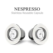 Special Offers Espresso Capsulas De Cafe Recargables Nespresso Stainless Steel Square Hole Nespresso Refillable Capsule Reusable Pods
