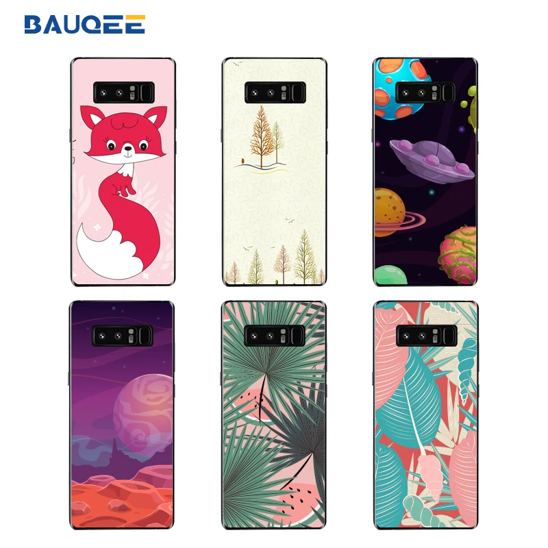 Bauqee для Samsung Galaxy Note 8 Случай Симпатичный мультфильм телефона чехол iPhone X 4S 5S SE 6 S 7 Plus