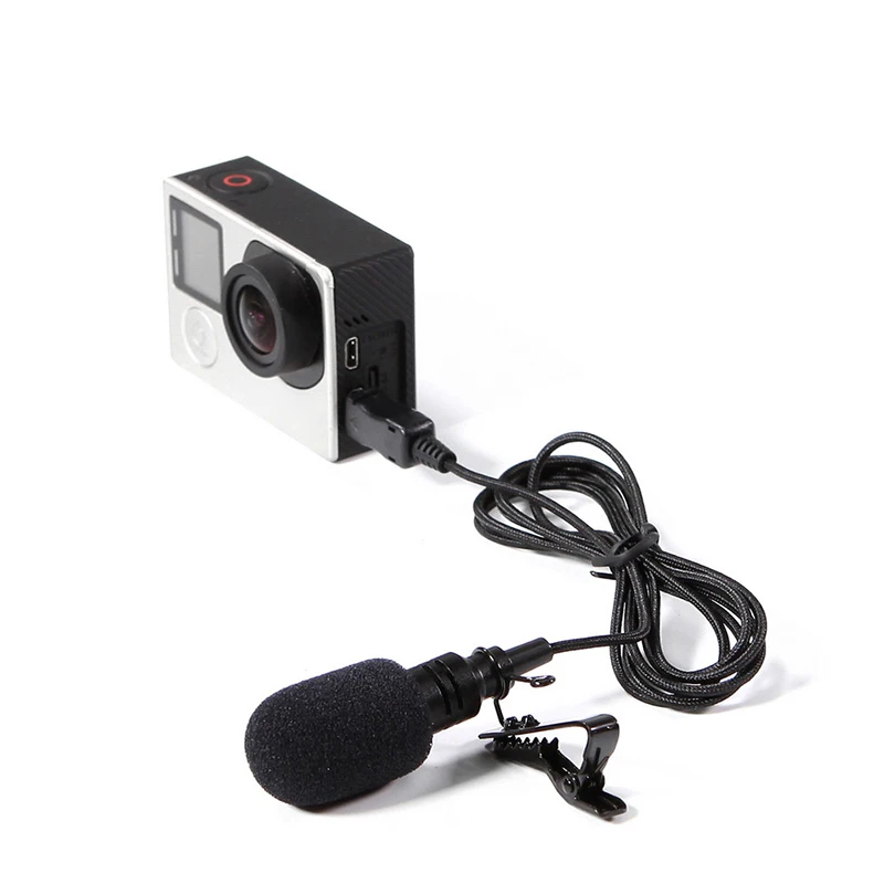 USB стерео внешний микрофон High Fidelity микрофон для GoPro Hero 4 3 3+ Экшн-камера SD998