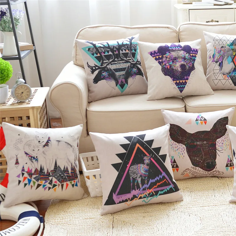 

wholesale gift European modern creative design Bucks psychedelic decorative cushion cover home office car sofa party pillow case