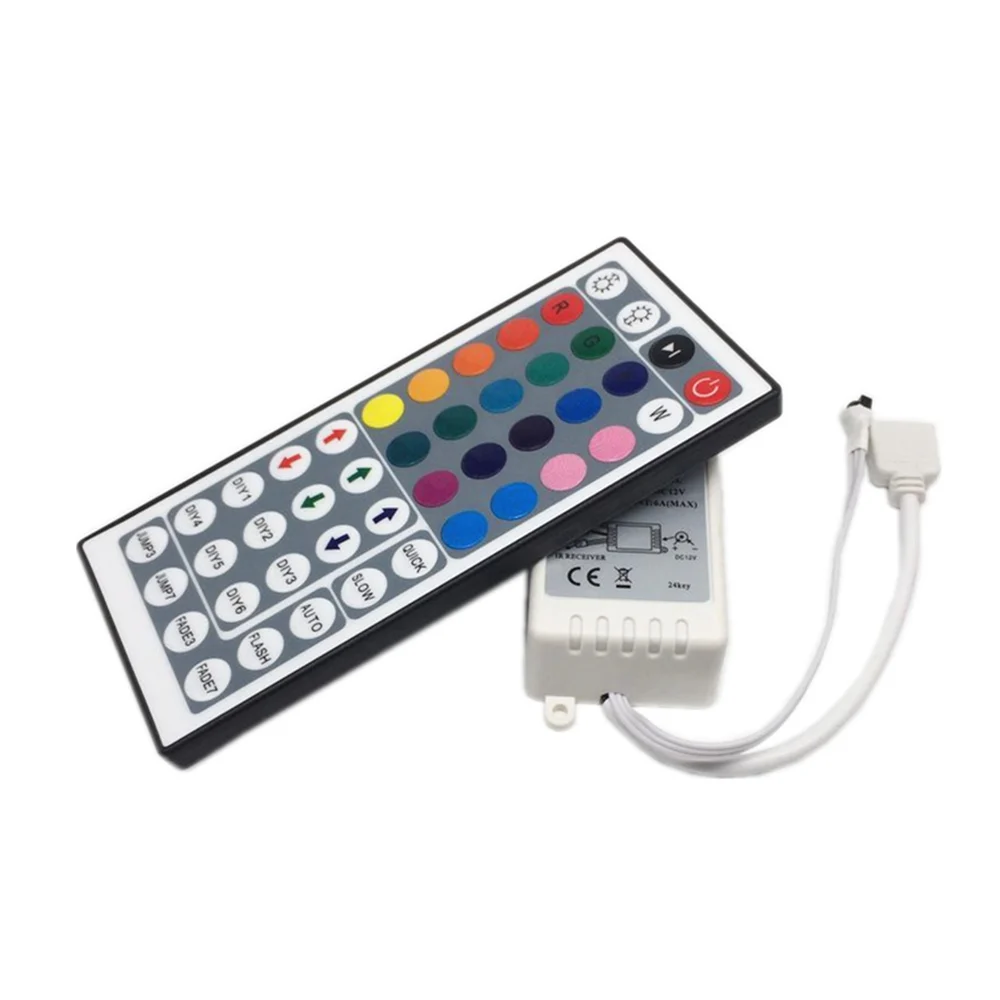 Led Controller 44 Keys LED IR RGB Controler LED Lights Controller IR Remote Dimmer DC12V 6A For RGB 3528 5050 LED Strip 100 sets dc12v mini 24 keys ir rgb remote controller for smd3528 5050 3014 rgb led strip lights mini controller